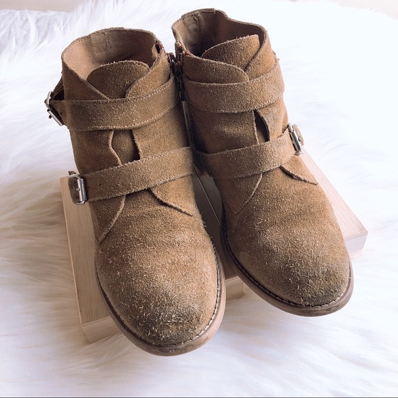 Yep girls camel suede ankle boot with buckles sz.1 - Picture 3 of 8